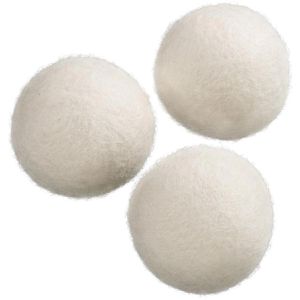 Xavax Trocknerbälle aus Schafwolle, Bio, hypoallergen, Ø 7,5 cm, für weiche Wäsche im Wäschetrockner, 3 Stück