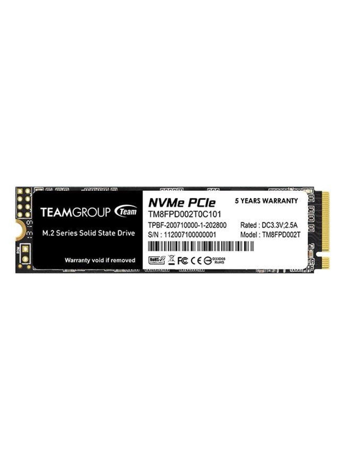 Team Group MP33 Pro SSD - 2TB - PCIe 3.0 - M.2 2280