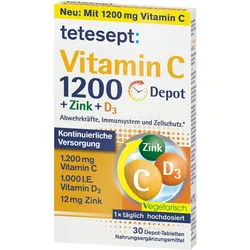 Tetesept Vit C1200+zink+d3