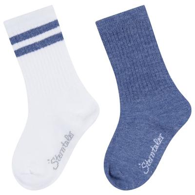 Sterntaler - Kid's Active Socken DP Lang - Multifunktionssocken 19-22 | EU 19-22 weiß/blau