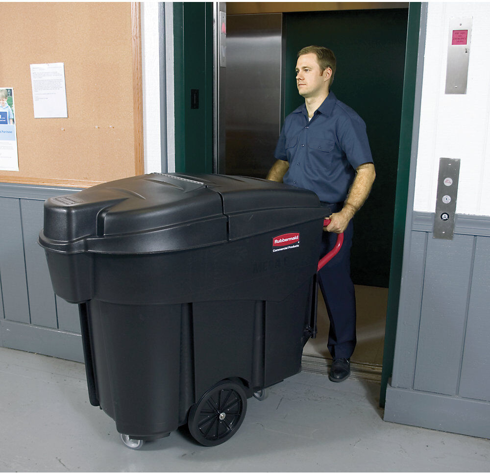 Deckel Mega BRUTE® für mobilen Abfallsammler, HxBxT 267 x 262 x 1250 mm, schwarz Rubbermaid