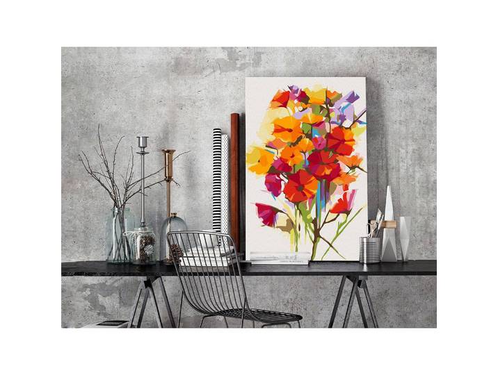 home24 Schilderen op Nummer - Summer Flowers linnen meerdere kleuren 40 x 50cm
