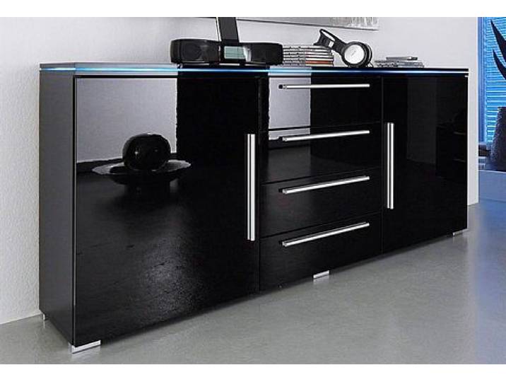 Sideboard HÖLTKEMEYER Line , schwarz, Sideboards, Sideboard, Breite 135 cm
