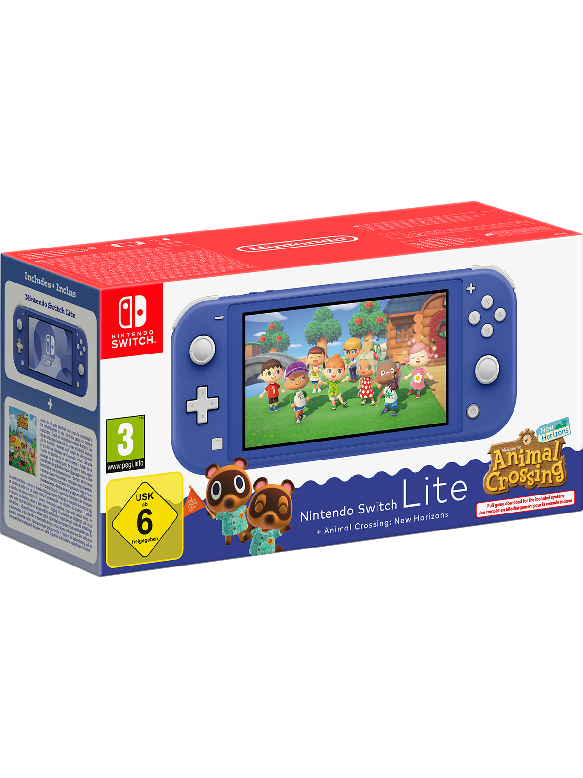 Nintendo Switch Lite - Blue inc. Animal Crossing