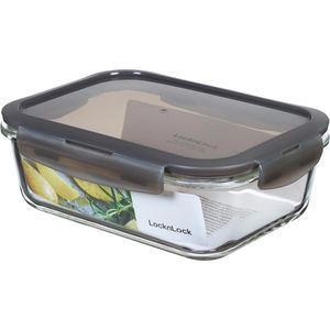 LocknLock Frischhaltedose LLG445G, aus Glas, 1 Liter, transparent, luftdicht