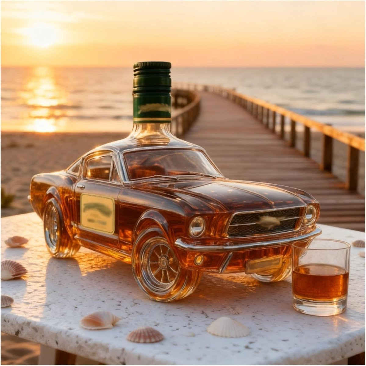 Unieke 3D Whiskey Decanter van Handgeblazen Glas voor Bar Decoratie en Cadeaus