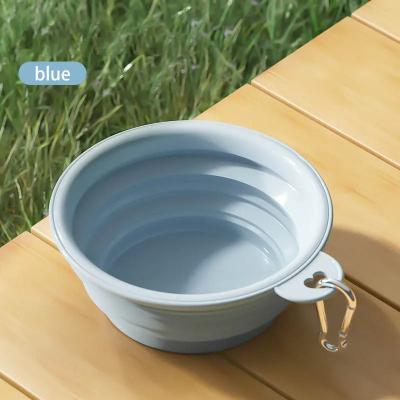 Uplift Picks Foldable Silicone Dog Bowl Large Capacity Portable Pet Travel Feeding Bowl blue 2 Pieces