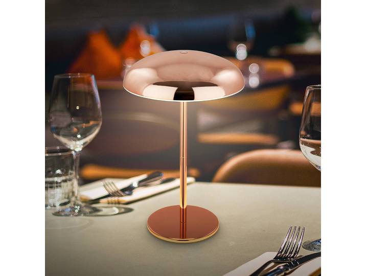 Briloner LED-Akku-Tischlampe Brilo unplugged Caxa 30 cm, kupferfarben Caxa, dimmbar, kupfer, Metall