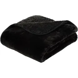 Gözze Premium Cashmere-Feeling Decke schwarz 130x170 cm