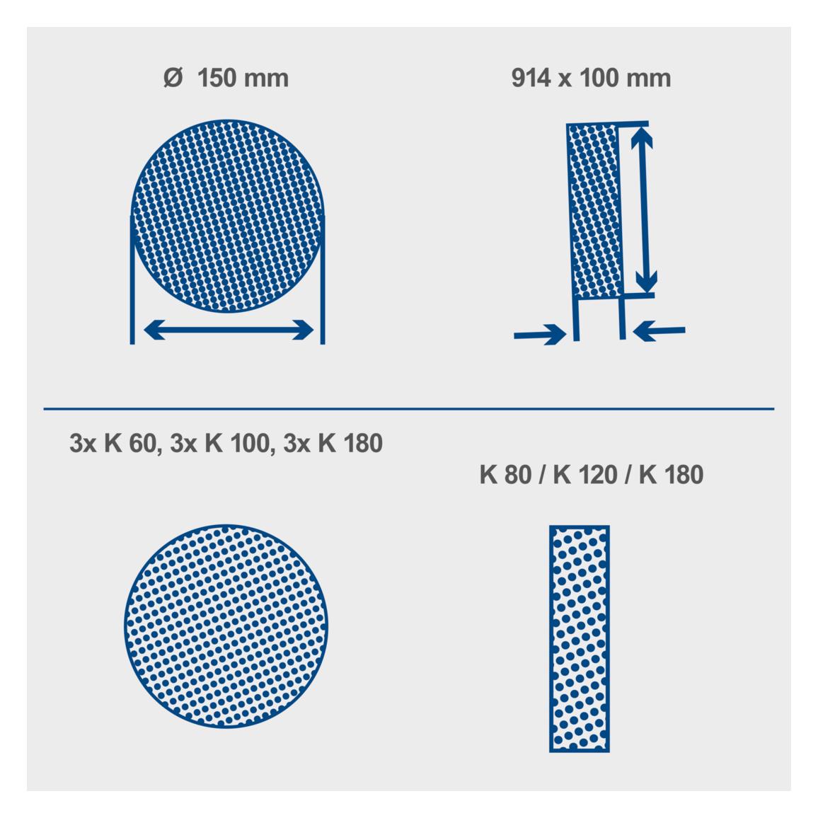Scheppach Schleif-Set 12-teilig (80) (7903302601)