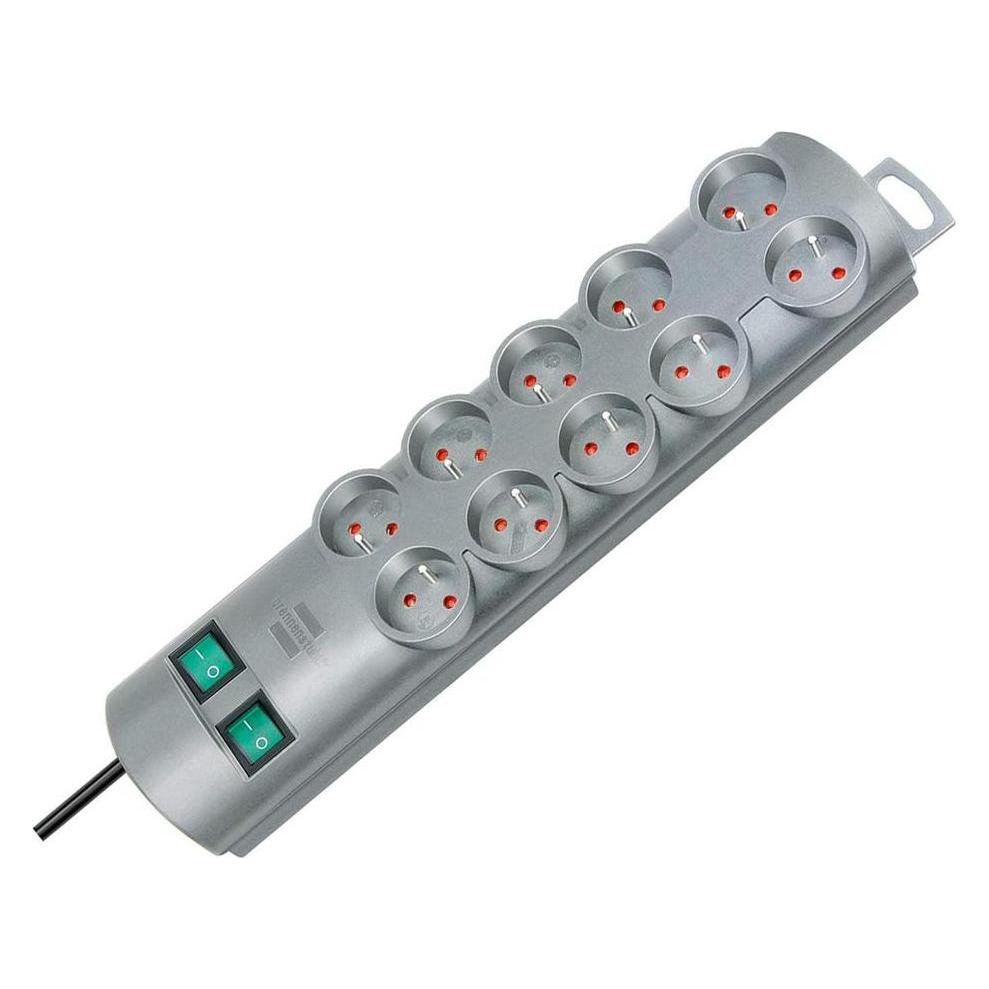 Brennenstuhl Steckdosenleiste Primera-Line 10 Steckdosen 2 m silber (1441030000) (10x, CEE 7/4, 2 m) (1441030000)