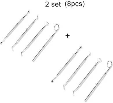 Inspire Daily Merch Teeth Cleaning Tool Dental Plaque Remover Tartar Scraper Scaler Oral Care Dentist Dental Hygiene Kit Calculus Remover 2 Sets