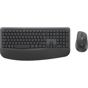 Logitech Tastatur Signature Comfort Plus Combo MK880, mit Funkmaus u. Handballenauflage, grafit, USB / Bluetooth