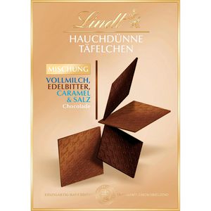 Lindt Tafelschokolade Hauchdünne Täfelchen, Auslese, 3 Sorten, 125g