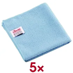 vileda PROFESSIONAL Mikrofasertücher MicroTuff Base 5 Stück blau, 36x36 cm