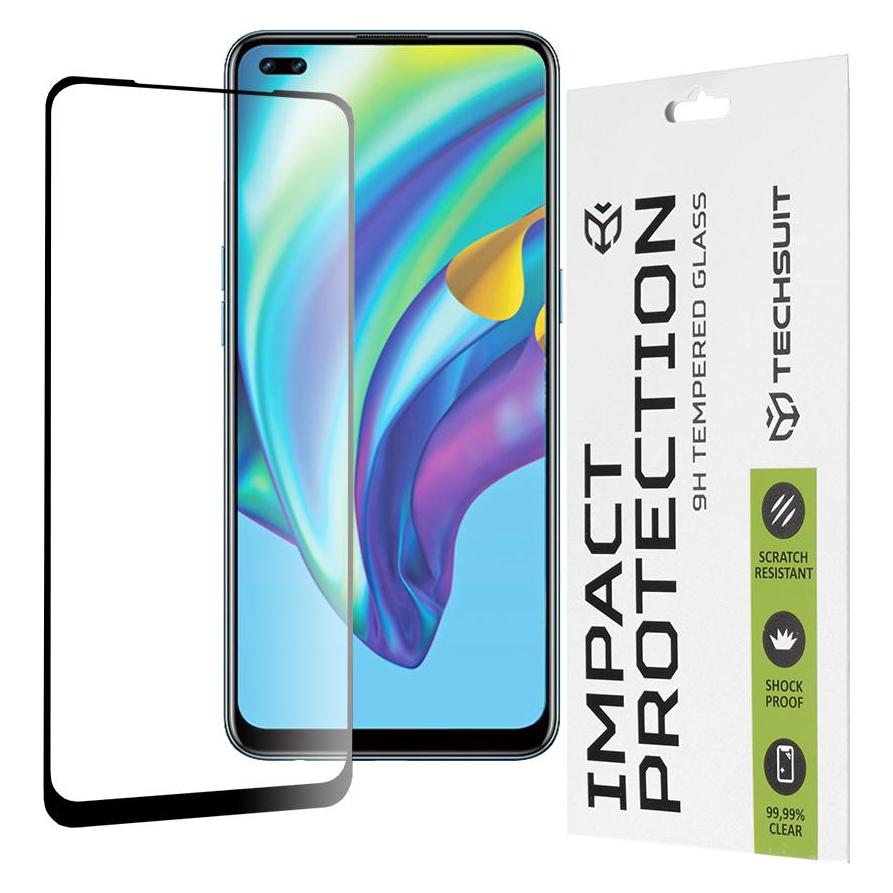 Techsuit - 111D Full Cover / Full Glue Glass - Oppo Reno4 Lite - Black (Oppo Reno 4 Lite) (56339138)
