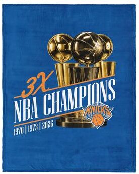 New York Knicks 2026 NBA Champions Silk Touch Throw Blanket