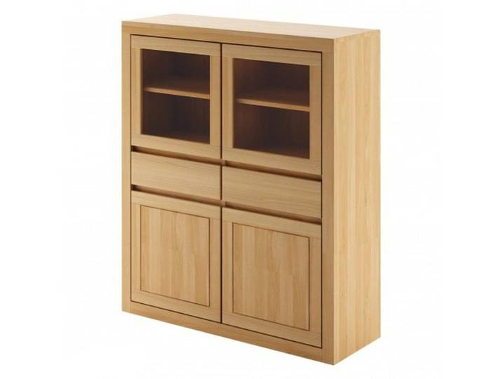 JVmoebel Vitrine Braune Holz-Kommode mit elegantem Design und robusten Füßen Made in Europa