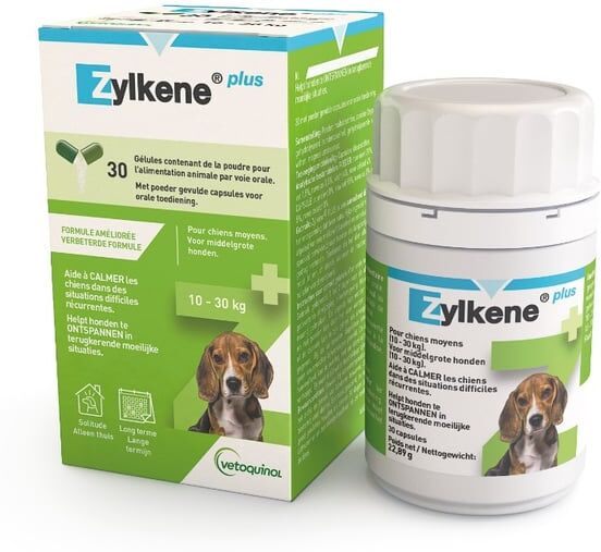 Vetoquinol Zylkene Plus 225 mg Cão 10 - 30 kg 30 Caps