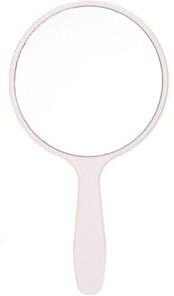Fusion Finds Portable Round Handheld Makeup Mirror With Handle Travel Vanity Mirror white l