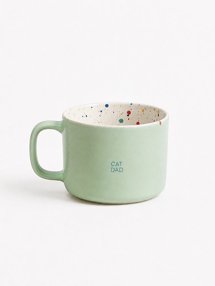 Egg Back Home Jumbotasse ''Breeze Party - Cat Dad'' in Grün - 450 ml - onesize