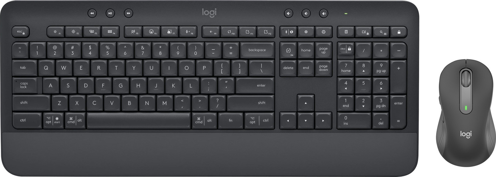 Logitech MK650 draadloze toetsenbord en muis set met Bolt en Bluetooth, grafietkleur