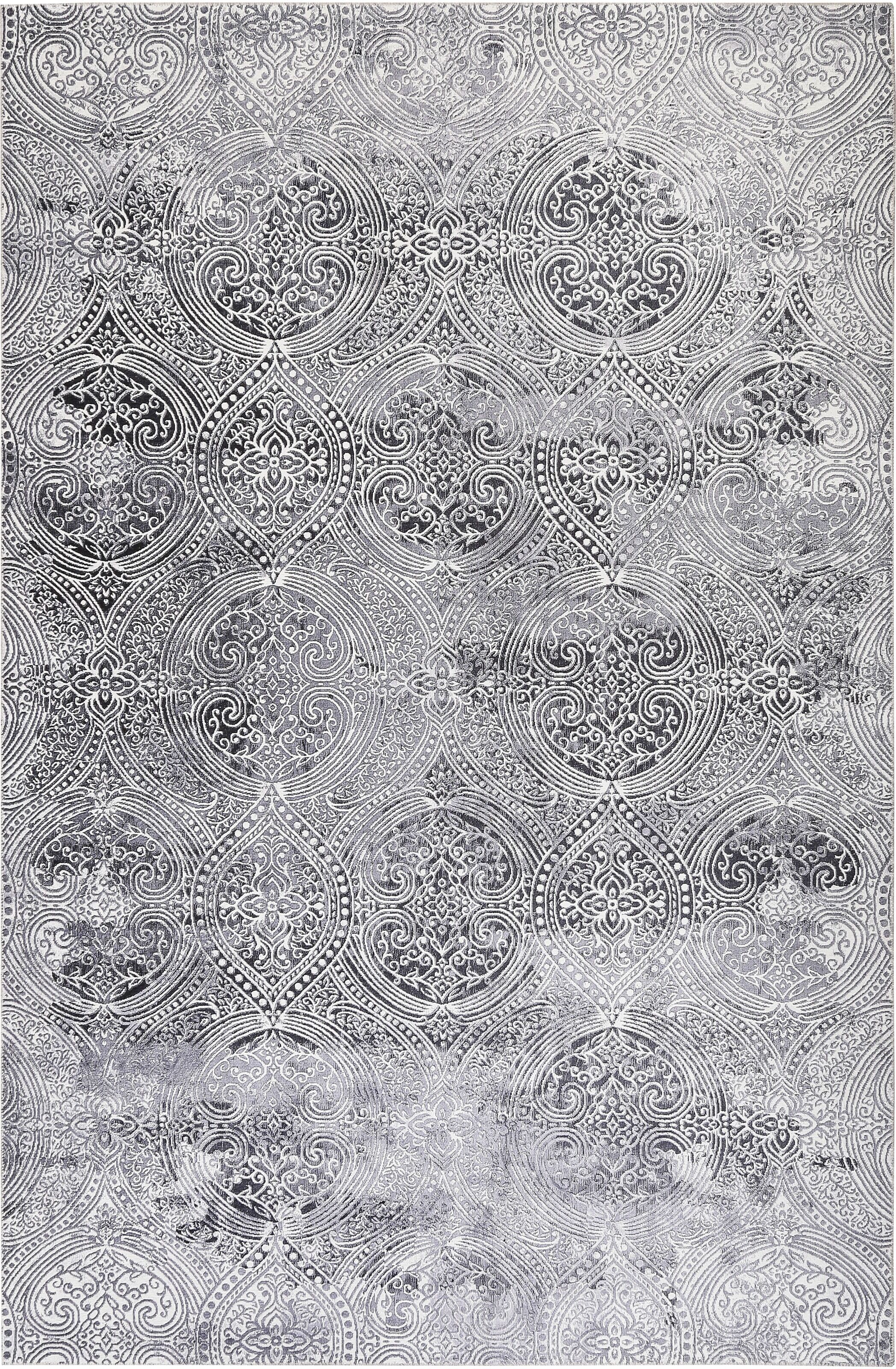 Teppich WECON HOME "Grace", grau, B:120cm H:6mm L:170cm, Polyester, Teppiche, Teppich, Vintage Look, Used Look, moderner Kurzflor, Wohnzimmer grau B : 120cm 1 Stk., 6mm, L: 170cm