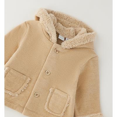 Outdoorjacke IDO "BABY BOY JACKET", Jungen, Gr. 68, beige, 100% Polyester, Jacken Outdoorjacke