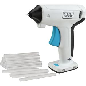 Black+Decker Heißklebepistole BCGL115, 3,6V, kabellos, mit Akku, inkl. 20 Klebesticks mit Ø 7mm