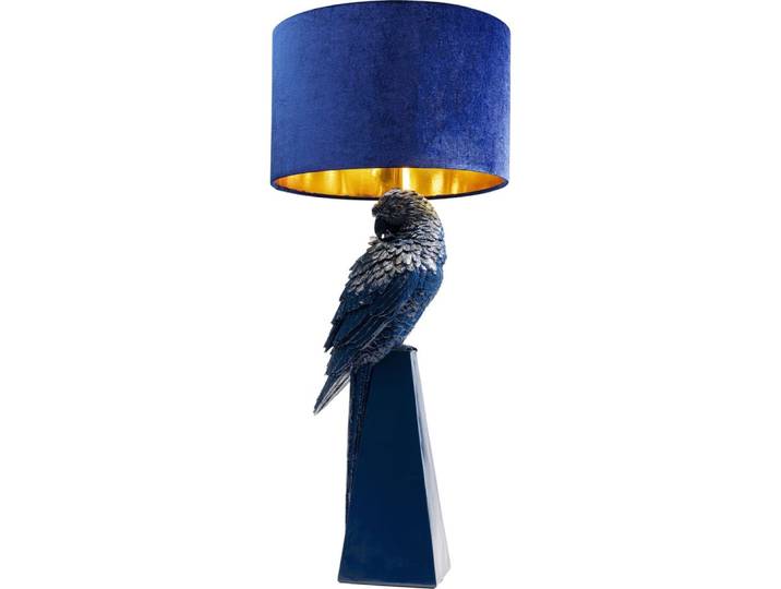 Lampe perroquet en acier bleu