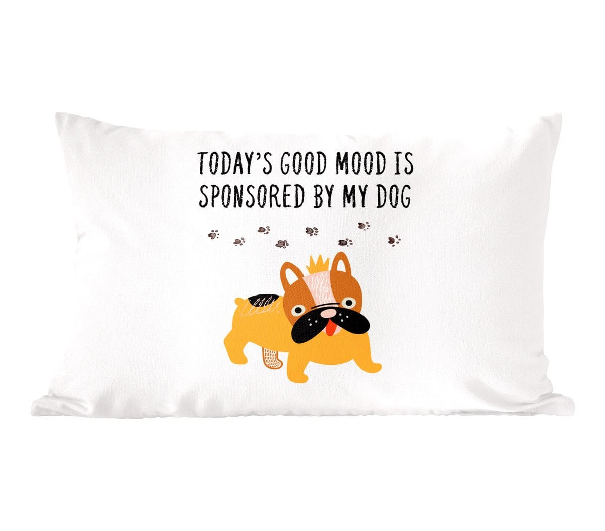 PillowMonkey Sierkussen met Honden Quote - 60 x 40 cm