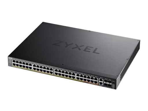 ZyXEL XGS2220 Series XGS2220-54HP - Switch - 48 Port GbE L3 Access, NebulaFLEX Cloud, mit 6 10G Uplink - managed - 40 x 10/100/1000 (PoE+) (XGS2220-54HP-EU0101F)