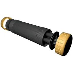 HEITRONIC Outdoor Kabelmuffe, IP68, beidseitig 4x 6-14mm, wasserdicht bis 1m Wassertiefe, UV-beständig, schwarz/gelb HEI-45604