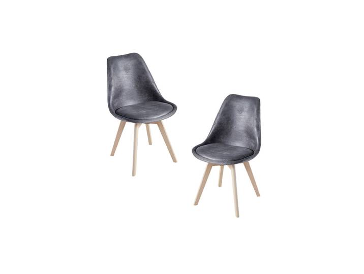 2er Set Synk Vintage Stühle - Gris dunkel