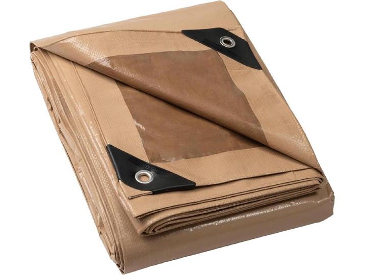 Wasserdichte Abdeckplane 6m x 8m Beige/Khaki Multifunktionale Polyester-Plane