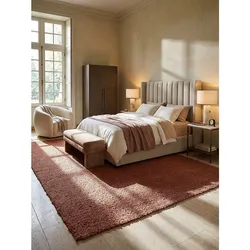Teppich Kurzflor Terrakotta 160 x 230 cm - GLAVEN   Kadima Design