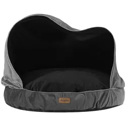 RECOBED Quaste mit Decke Velour grau/schwarz S Ø55cm