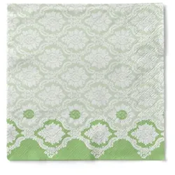 Sovie HORECA Serviette Mandy in apfelgrün  aus Tissue 40 x 40 cm, 100 Stück - Ornamente