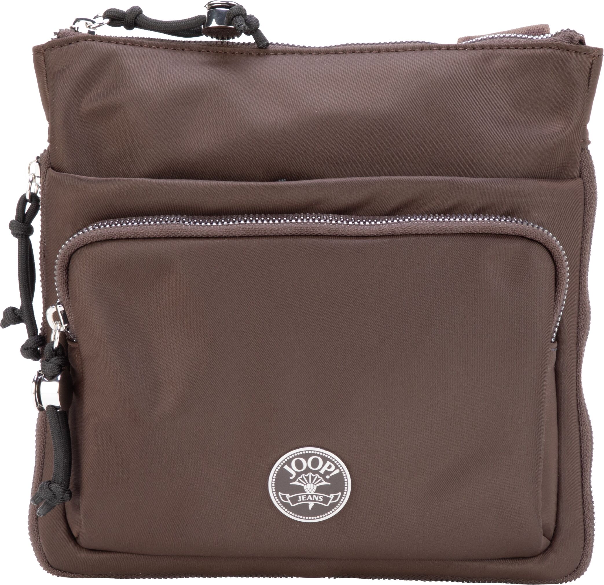 Schultertasche JOOP JEANS "lietissimo 1.0 lilou shoulderbag mvz", Damen, Gr. B/H/T: 25cm x 24cm x 3cm, braun (seal braun), Textil, Taschen Schultertasche, Damen Umhängetasche, Handtasche mit Reissverschluss seal braun B/H/T: 25cm x 24cm x 3cm
