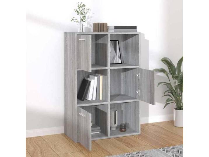 VIDAXL - Colonne pour livres Armoire de rangement - Sonoma gris - 60x29 5x90 cm 841981 Assemblage requis
