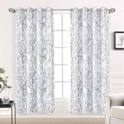 DriftAway Tree Branch Grommet Window Curtain Panel
