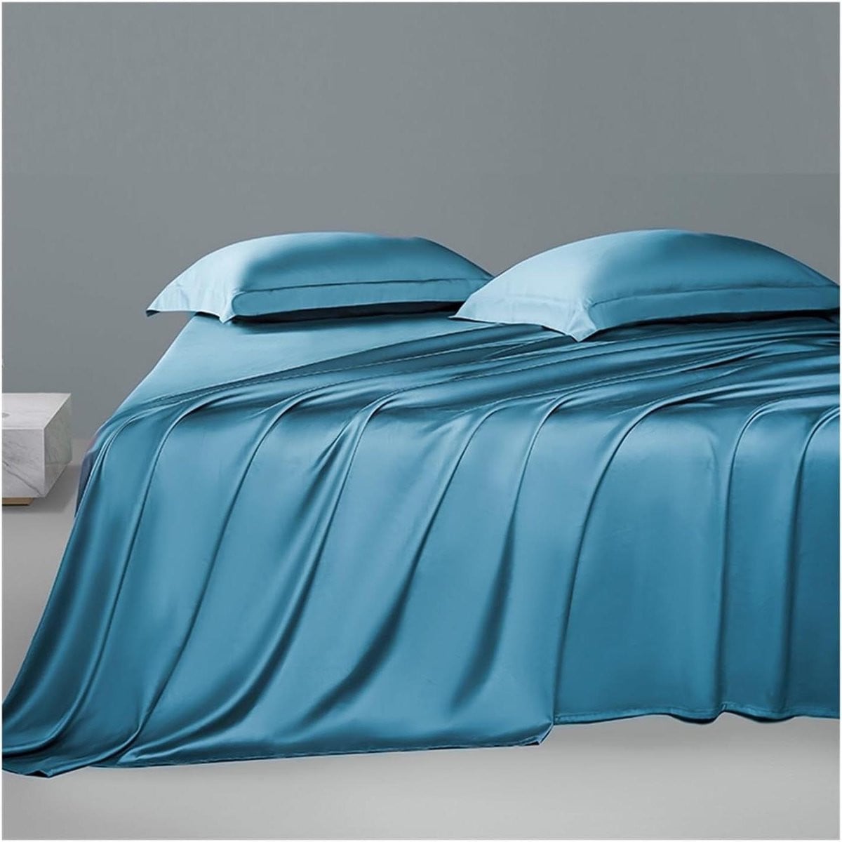 Luxe Katoenen Plat Laken met 500 Draden - Donkerblauw - 245 x 270 cm
