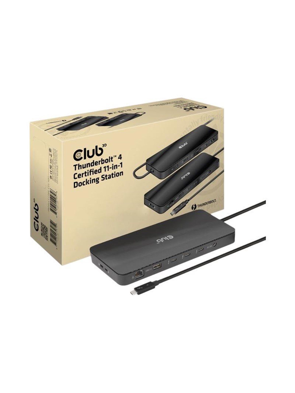 Club 3D - docking station - USB-C / Thunderbolt 3 / Thunderbolt 4 - 3 x Thunderbolt 4 - GigE