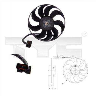 TYC Lüfter, Motorkühlung 837-0001 für VW