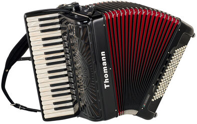 Thomann Concert IV/V 96 Double Octave Schwarz mit rotem Balg