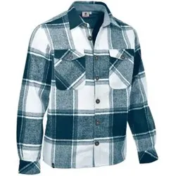 MAUL Herren Hemd Schwenningen Flanell Hemd, Größe 48 in Blau Blau