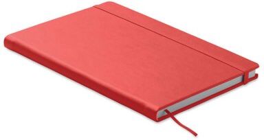 OURS Notebook A5 rigido PU, 200p riciclato, chiusura elastica Personalizzate o neutre
