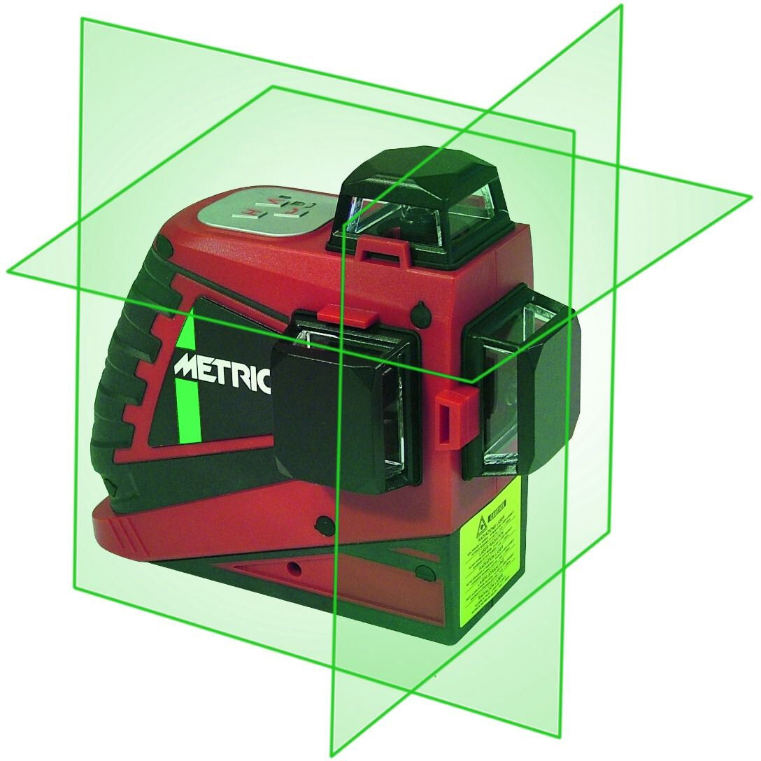 Metrica 3D Green 61410M Livella laser autolivellante a raggio verde 3 piani laser a 360°