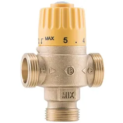 Barberi Thermostatisches Mischventil für thermische Solaranlagen - Verbrühschutz - Kv 1,8 - Betriebsber. 30–65 °C G 3/4'' AG