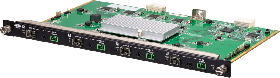 ATEN Optische 4-Port 10G Ausgabekarte (4K bei 300 m (K1, MM) / 10 km (K2, SM)), Ausgangsplatine, Schwarz, Metall, Aten VM3250/VM3200/VM1600A, 22,96 W, 238 mm